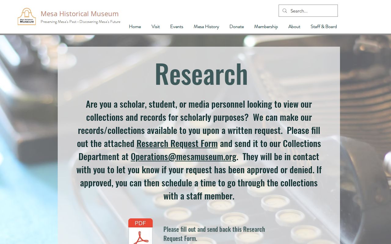 Mesa city directory research holdings at the Mesa Historical Museum