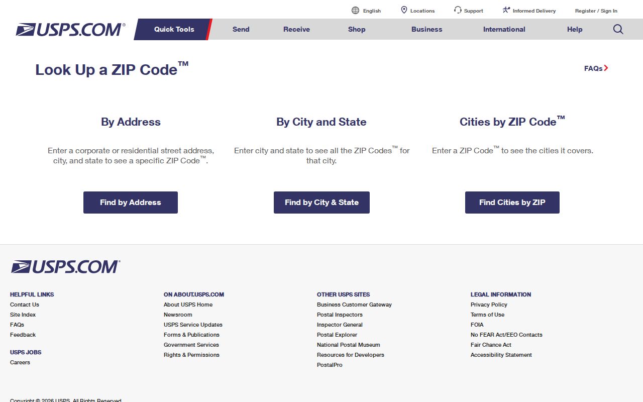 Mesa ZIP code directory USPS address lookup